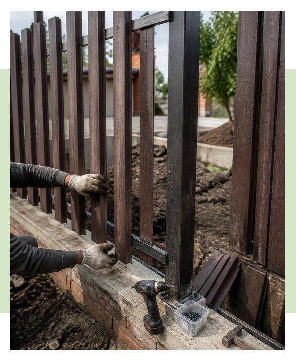 Ремонт забора под ключ с выездом мастеров оперативно в Тейково